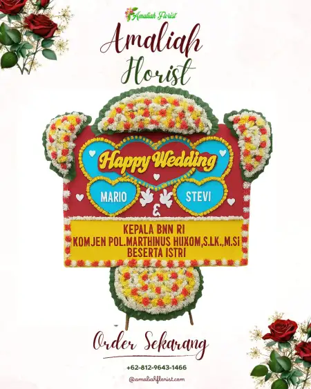 Papan Bunga Pernikahan Srikaton